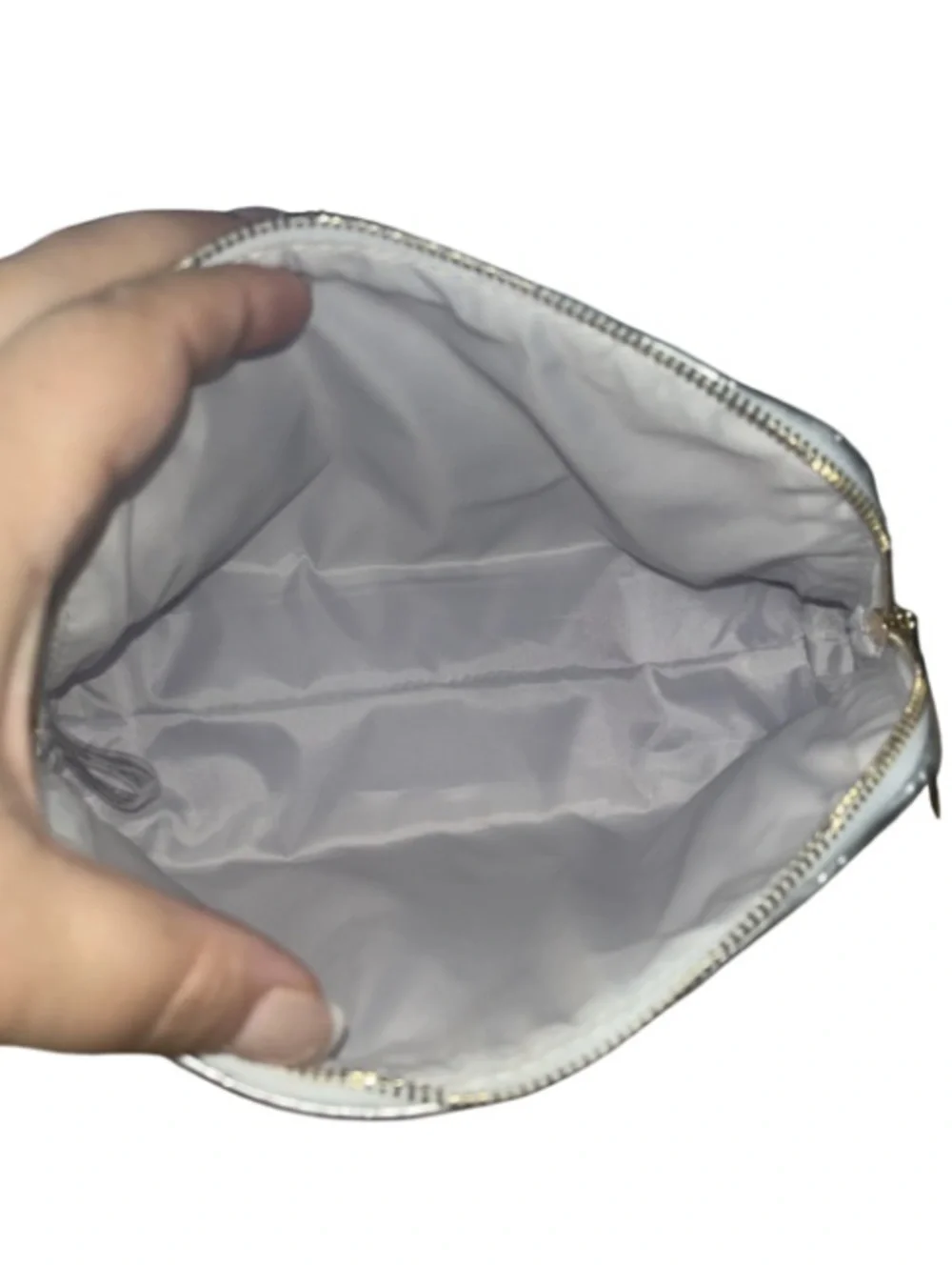 NWOT Jean Paul Gaultier Silver Quilted Cosmetic Pouch Bag